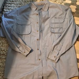 Vented fishing shirt, Quest baby blue